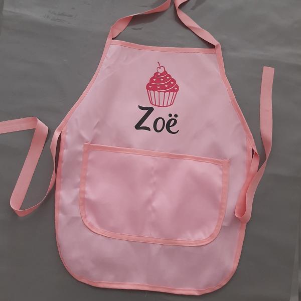 Product: Pink Personalised Cupcake Apron for kids