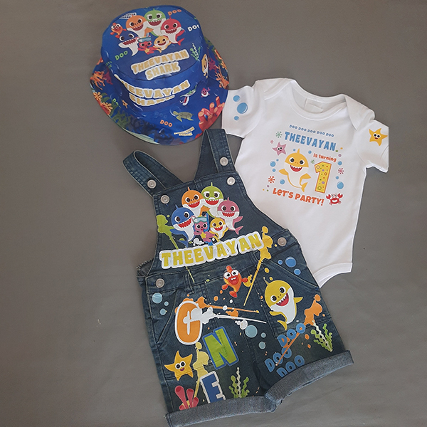 Product: Baby Shark Birthday Outfit Denim Set