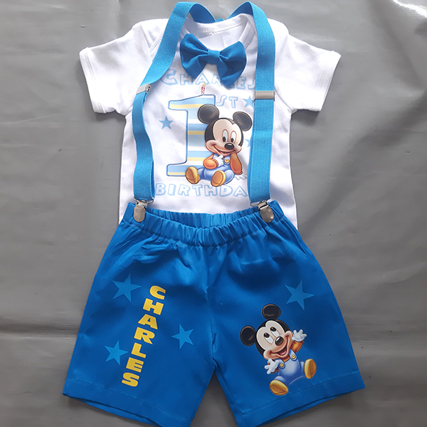 Product: Baby mickey mouse personalised short with top
