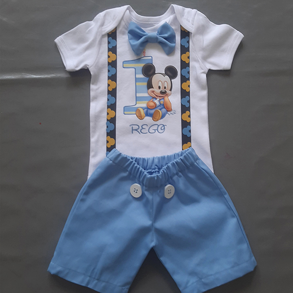 Product: Baby Mickey Mouse blue outfit set 