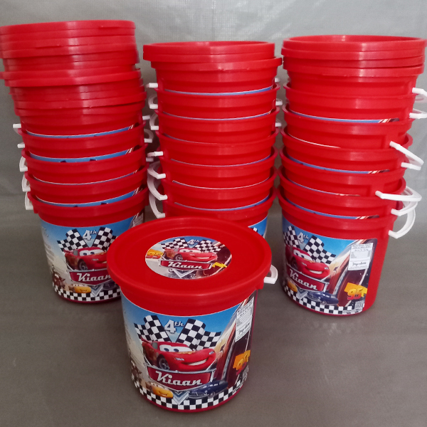 Product: Cars Lightning McQueen Party Buckets Filled with Goodies