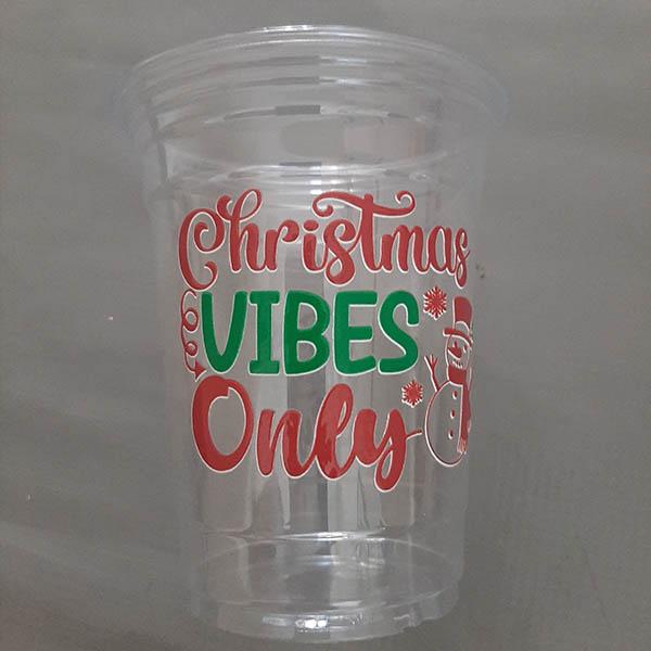 Product: Christmas Vibes Only Cup | Festive Party Drinking Cup X 10