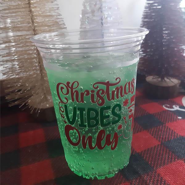 Product: Christmas Vibes Only Cup | Festive Party Drinking Cup X 10