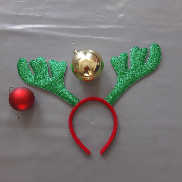 Product: Big Green Raindeer Horns Christmas Headband