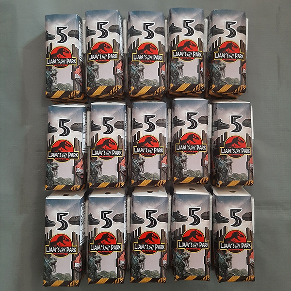 Product: Jurassic Park Jurassic World  birthday personalised party juice 200ml