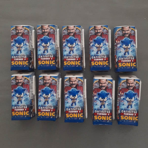 Product: Sonic happy birthday personalised woolworths juice 200ml