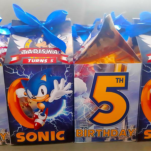 Product: Sonic Personalised Milk Box Party Boxes