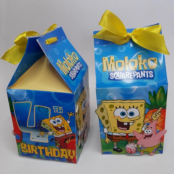 Product: Spongebob Squarepants Personalised Milk Box Party Pack