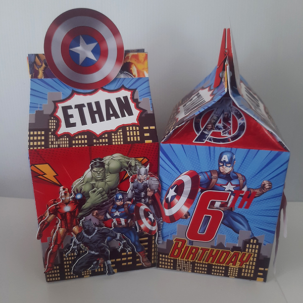Product: Avengers Superhero Birthday Party Milk Box