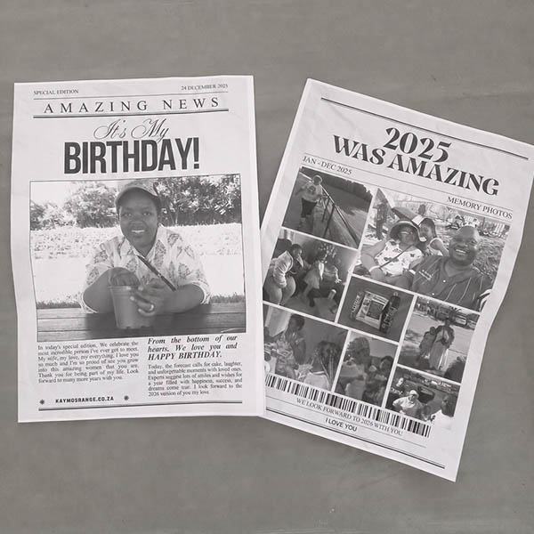 Product: Personalised Birthday Newspaper with Custom Photo 