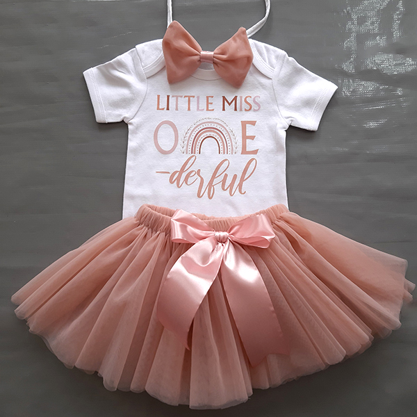 Product: Little miss one derful boho tutu skirt with a matching top and headband