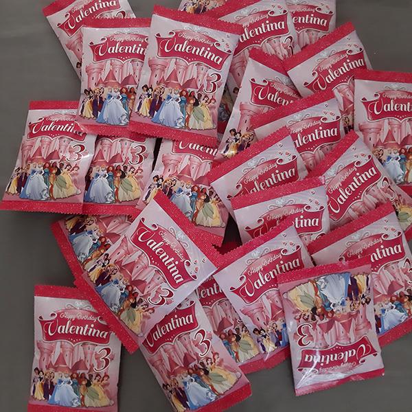 Product: Disney princesses personalised birthday chip bag party pack