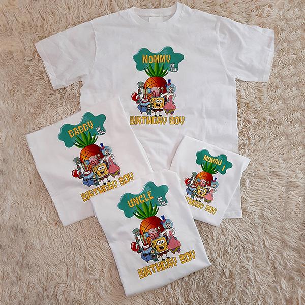 Personalised SpongeBob Mommy or Daddy Tshirt for Family 