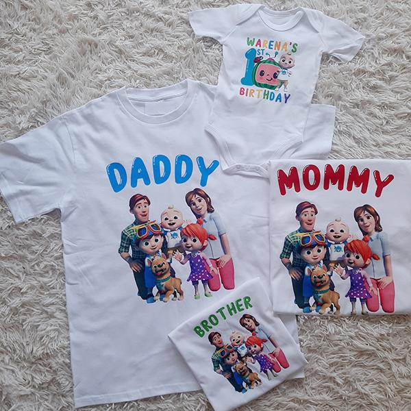 Product: Cocomelon personalised family t-shirt