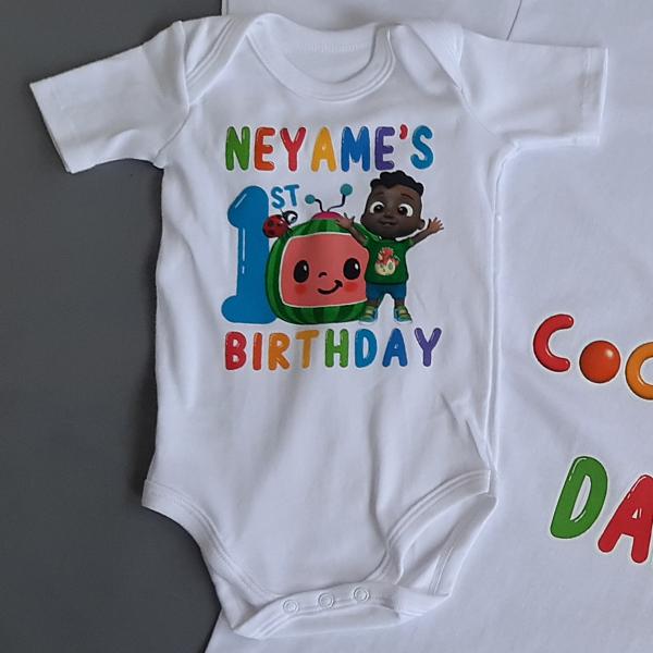 Cody Cocomelon personalised birthday boy onesie or t-shirt