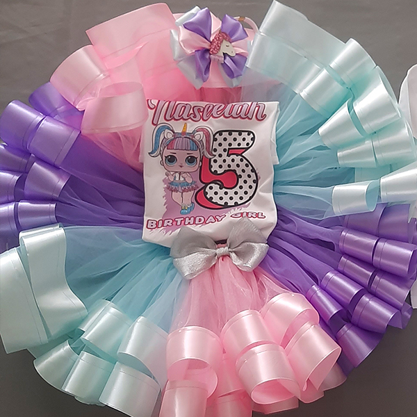 Product: LOL personalised tutuset with a matching t-shirt and headband