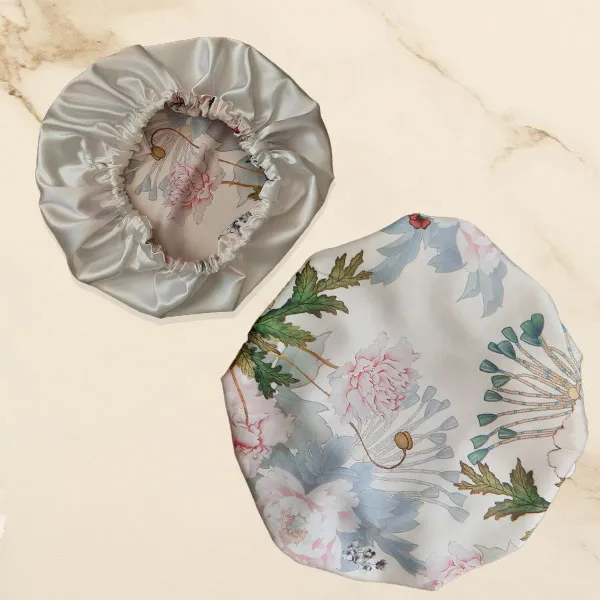 Floral Satin Kids Personalised Bonnet 
