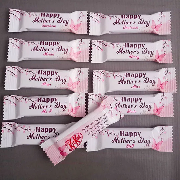Personalised Chocolate Bar Wrappers Custom Mother's Day Chocolate...