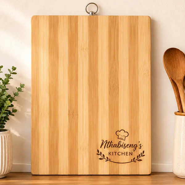 Personalised Engraved Bamboo Chopping Board with name