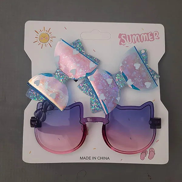 Summer kitty purple glasses