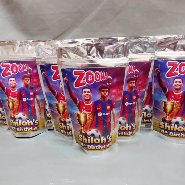Football Barcelona Pouch Soccer Party Zoom Juice 