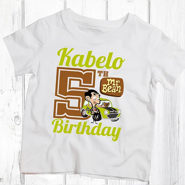 Mr Bean personalised birthday t-shirt  