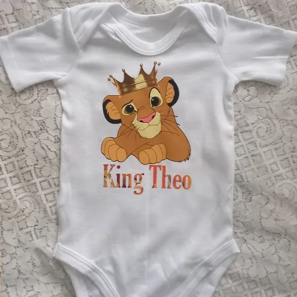 Lion king Crowned Simba Personalised birthday t-shirt