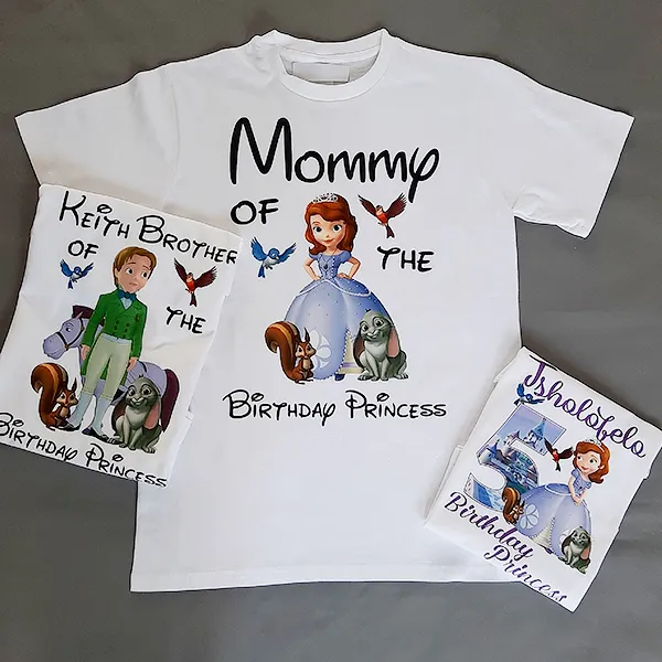 Princess Sofia the first family personalised t-shirt