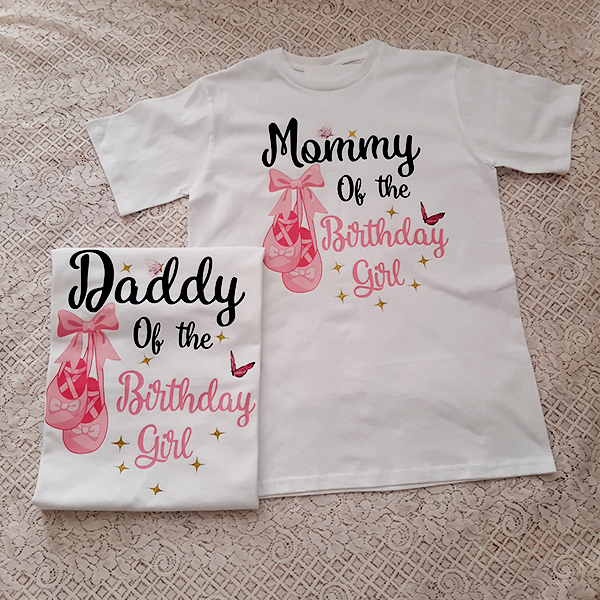 Ballerina personalised family t-shirt