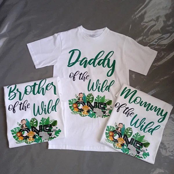 Personalised Family of the wild one t-shirts