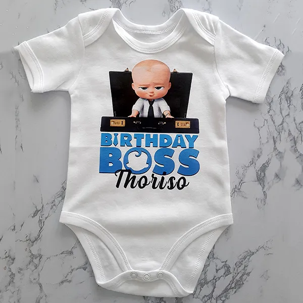 Boss baby personalised boss birthday with a name tshirt