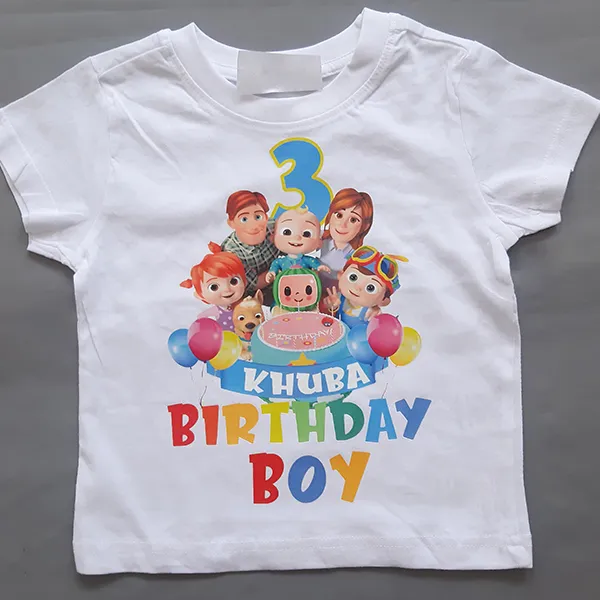 Cocomelon personalised birthday tshirt