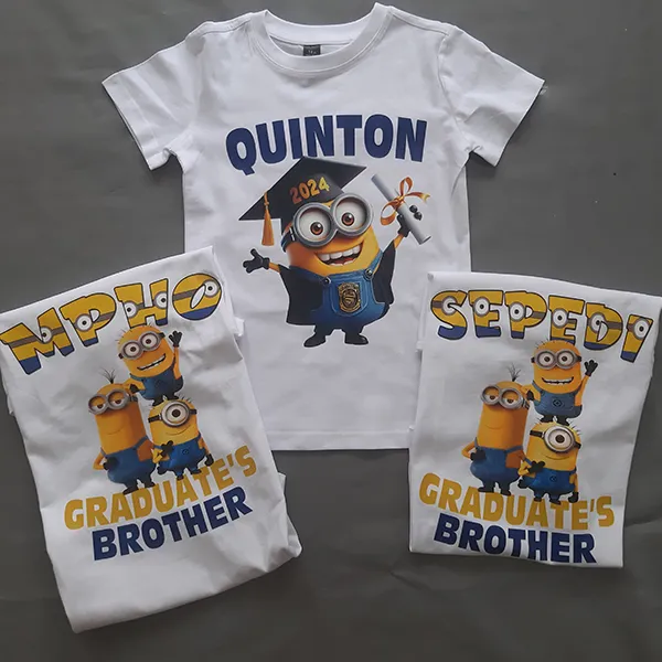 Minion Personalised Graduation Graduate Tshirt