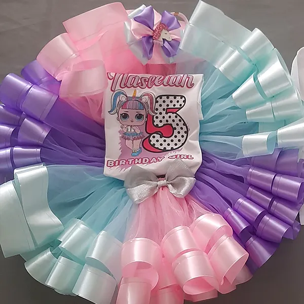 LOL personalised tutuset with a matching t-shirt and headband